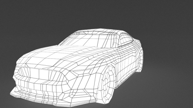 LowPolyRenderMustang1